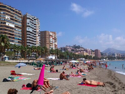 Beach malaga spain photo