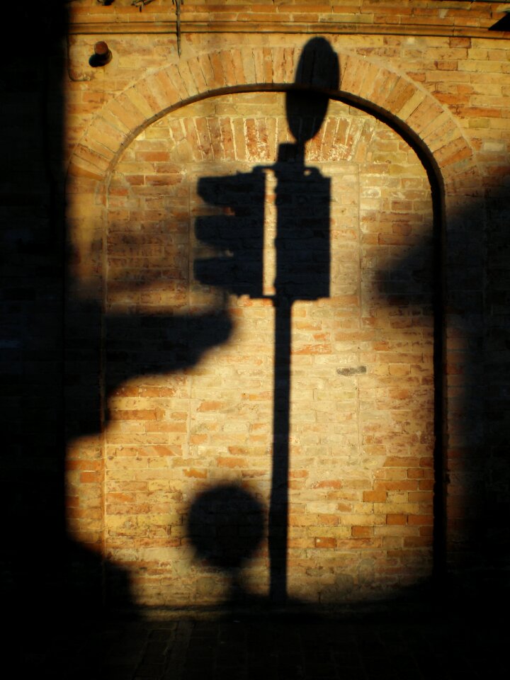 Shadows sunset road