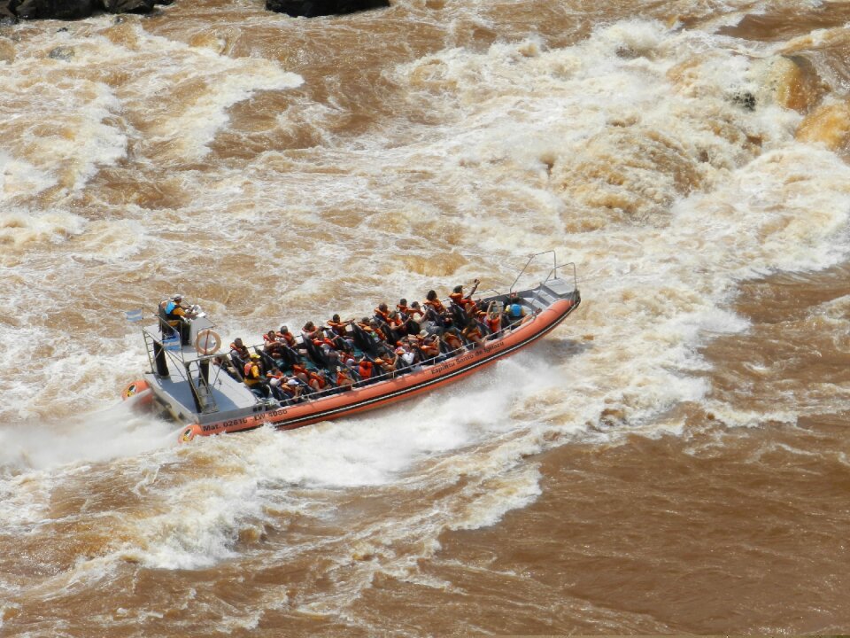 Landscape river boat