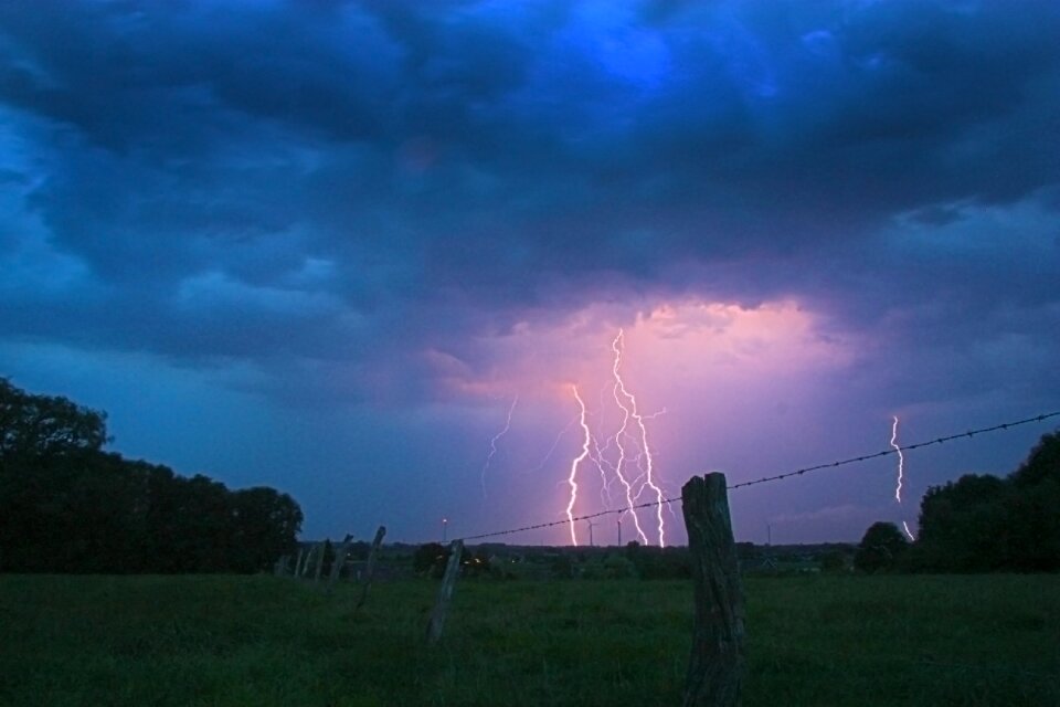 Thunder clouds twilight