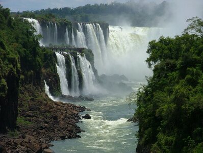 Landscape cascade falls vegetation