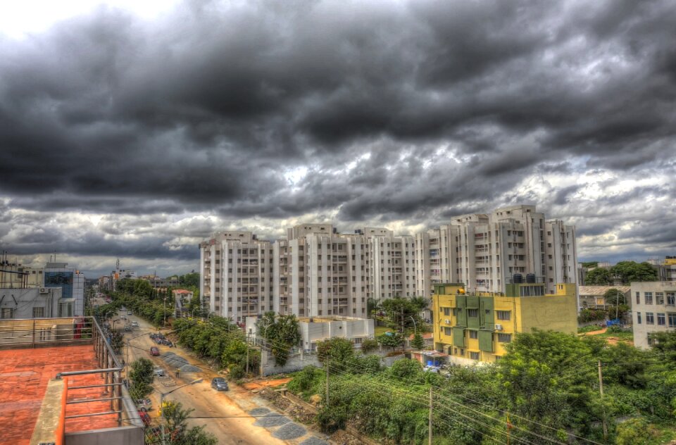 Clouds landscape street