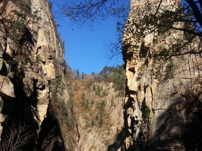 Rock climbing landscape photo