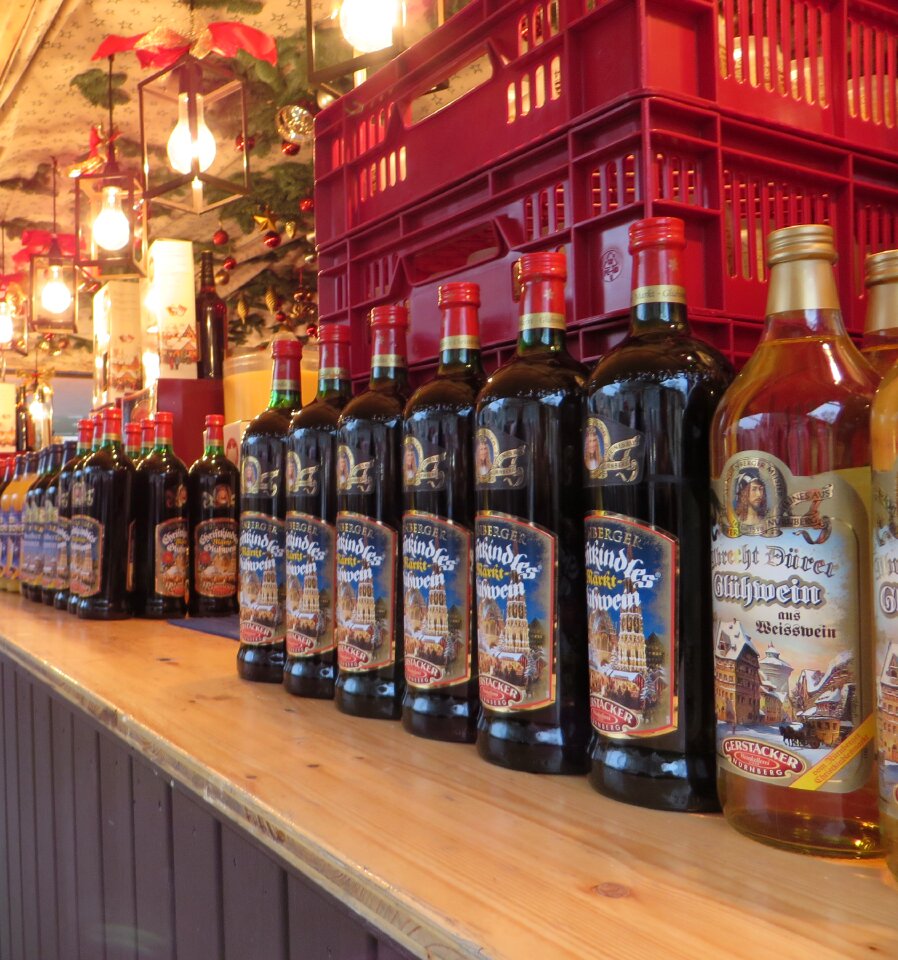 Christmas market bottles nuremberg