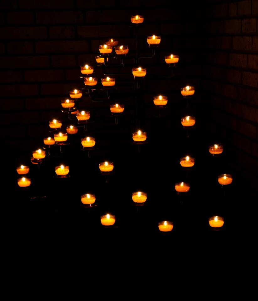 Christmas sacrificial lights flame