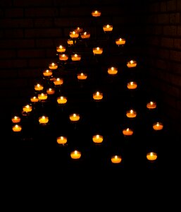 Christmas sacrificial lights flame