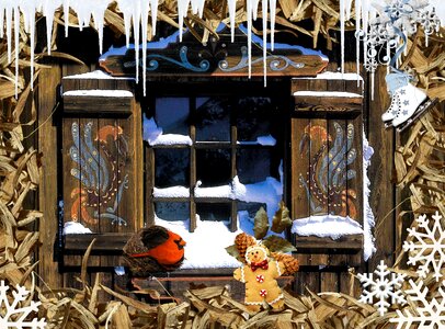 Window chalet winter