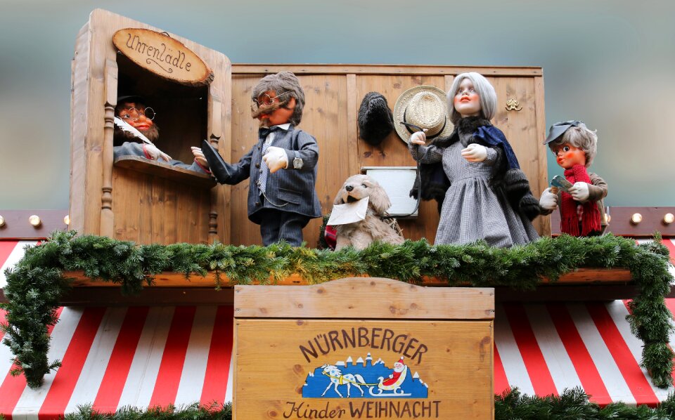 Christmas buden christmas market fairytale characters