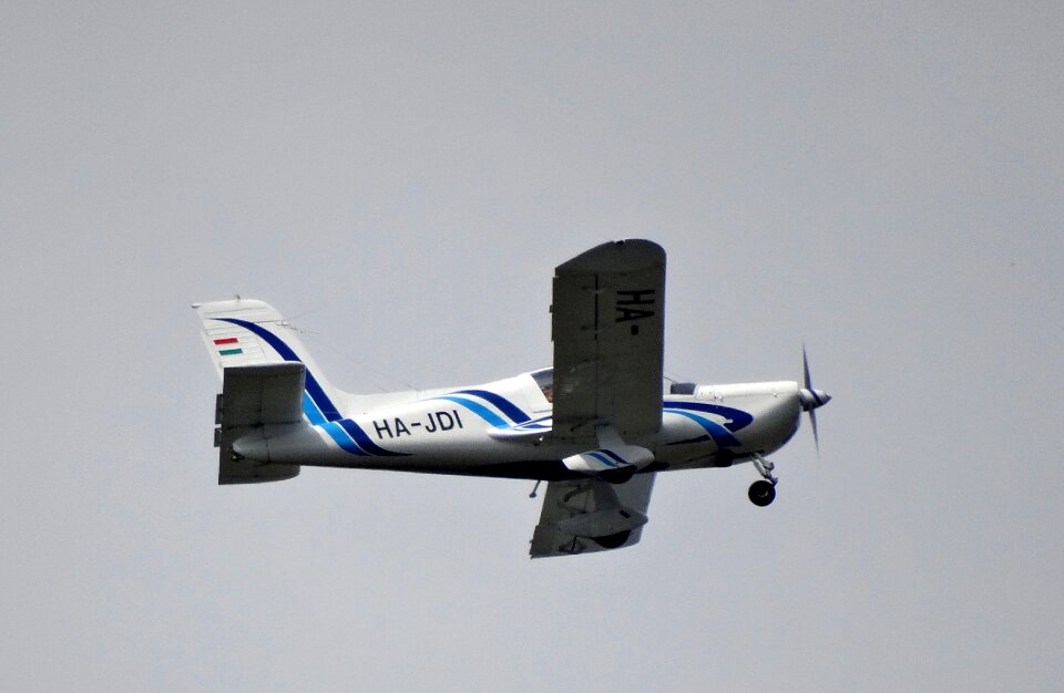 Flying white and blue sky