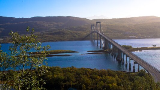 Bridge suspension bridge norway photo