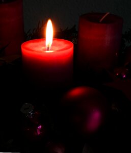Candle flame meditative photo