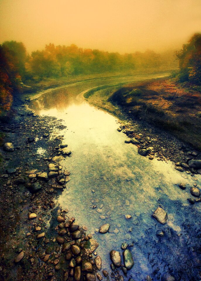 Fog reflections horizon