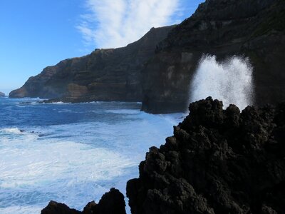 Volcanic rock cliffs