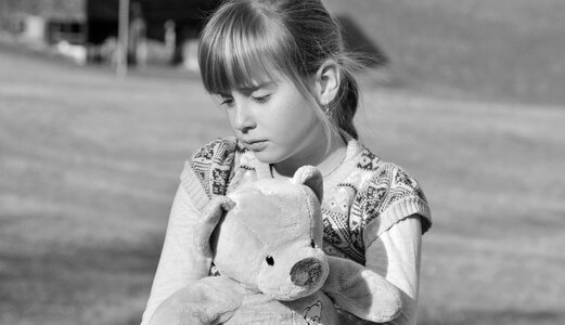 Teddy bear sad thoughtful