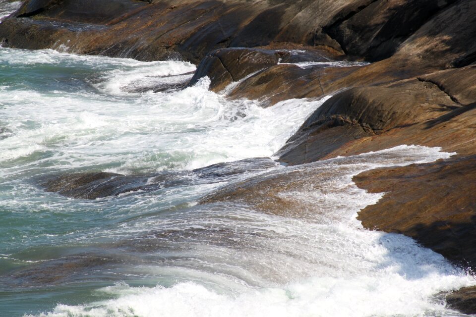 Waves stones beaches