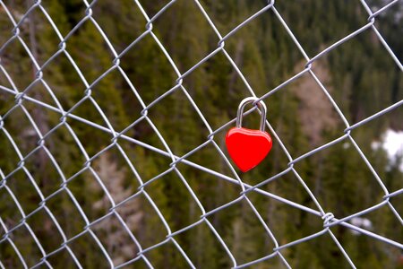 Love locks love castle red