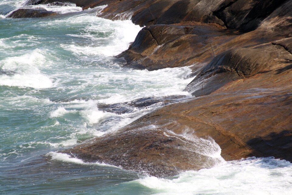 Waves stones beaches