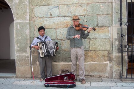 Violin accordion duet photo
