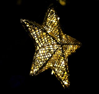 Lit evening christmas decorations