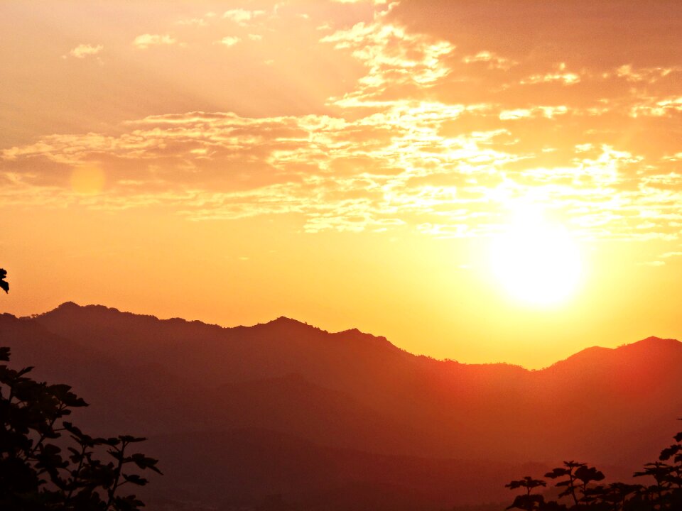 Morning sun horizon first light