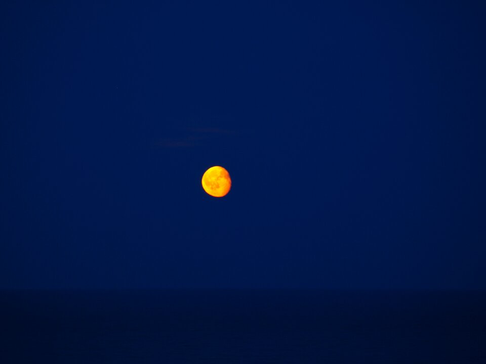 Moon sea night