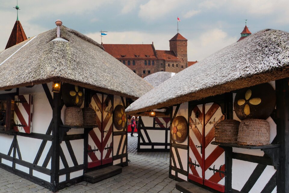 Gingerbread house christmas buden photomontage