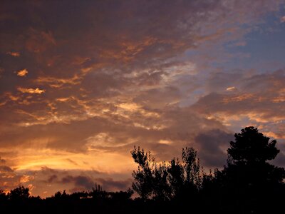 Evening clouds shades farewell photo