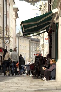 Shopping pedestrian zone patch photo