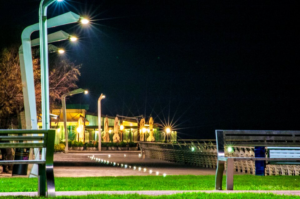 Evening promenade night landscape