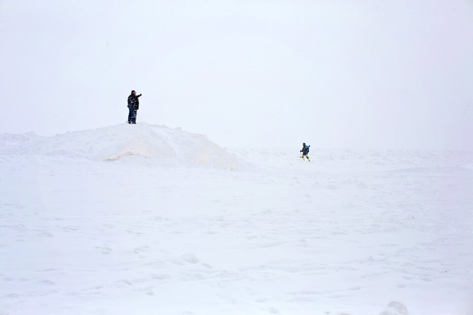 Walking snow ice