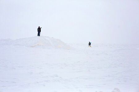 Walking snow ice photo