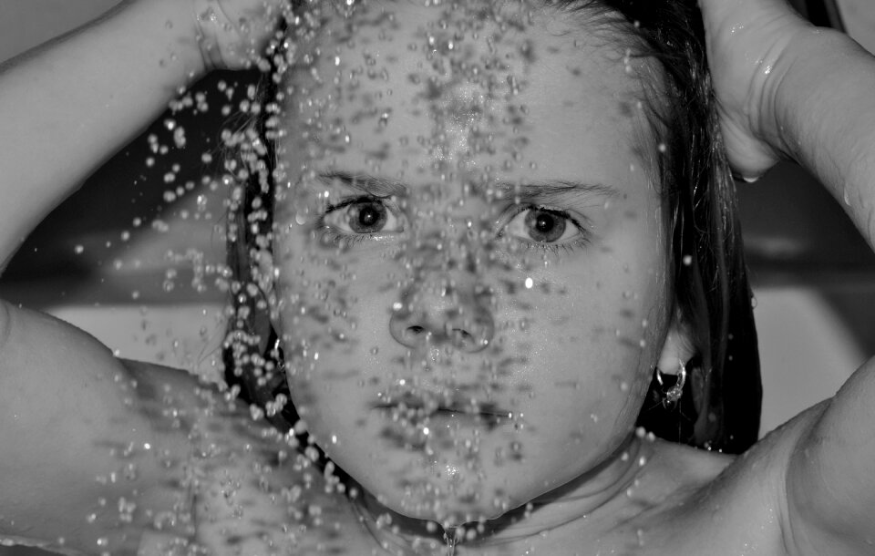 Shower drop of water wet