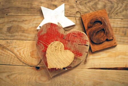 Heart star letter
