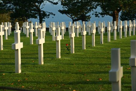 Normandy omaha beach military cemetery photo