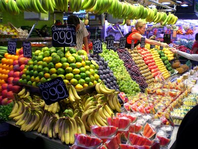 Market fresh fruit stand photo