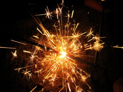 Spray light new year's eve photo