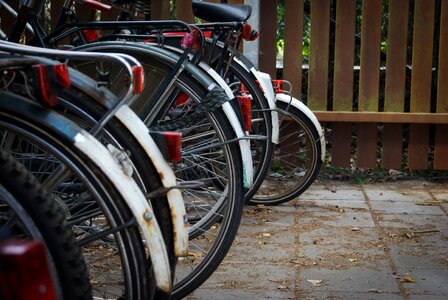 Rear bicycle wheel band photo