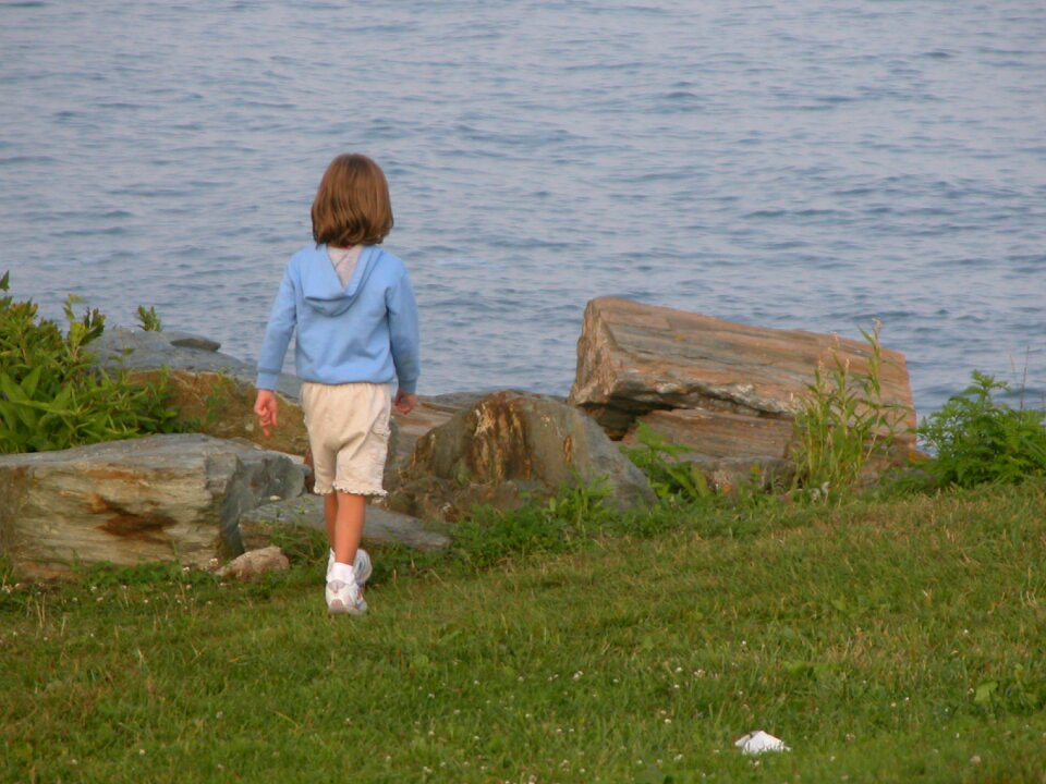 Walking summer kid