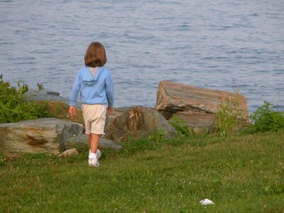 Walking summer kid photo
