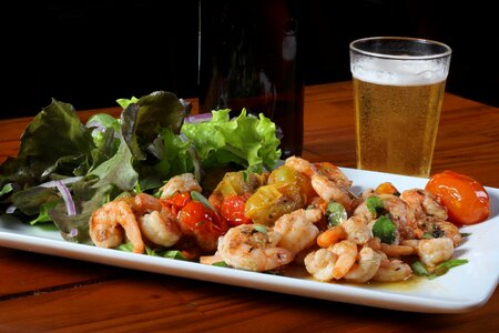 Shrimp snack beer