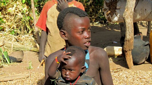 Children boy farm