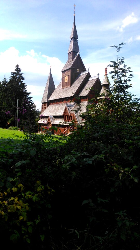 Wooden church resin romantic