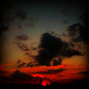 Brightness sunset sky