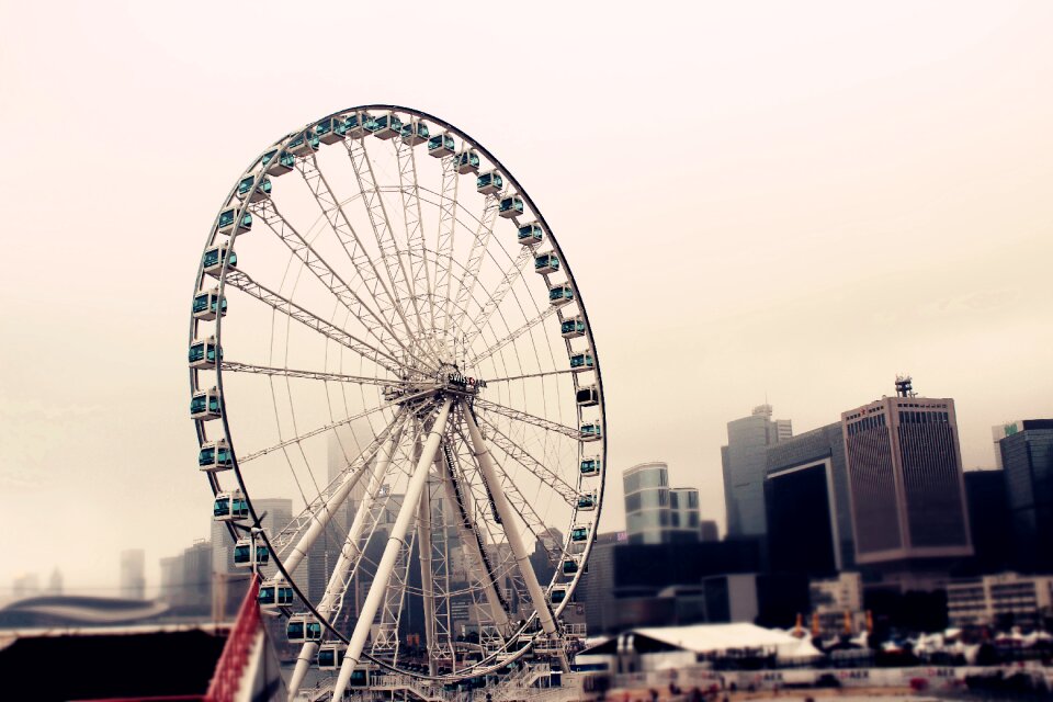 The ferris wheel hong kong central pier