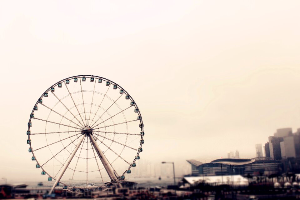 Hong kong the ferris wheel central pier
