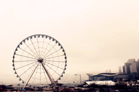 Hong kong the ferris wheel central pier photo