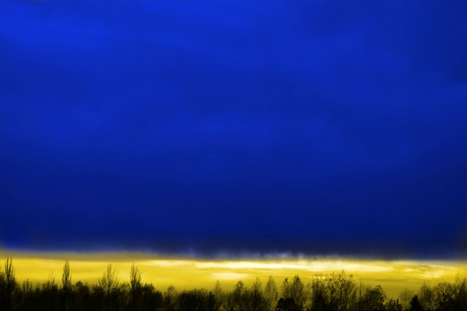 Gold blue sky nature