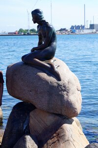 Copenhagen mermaid statue photo