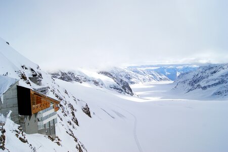 Mountain station snow landscape snow photo