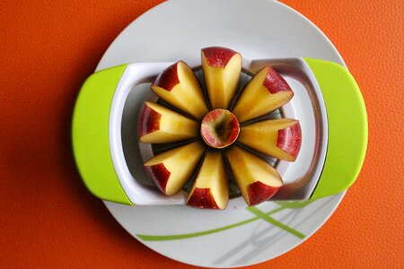 Apple slices plate apple decoration